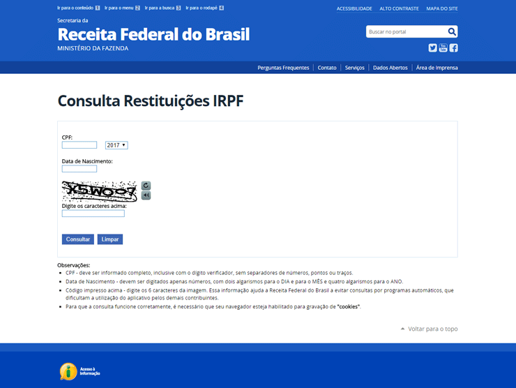 Consulta Imposto de Renda