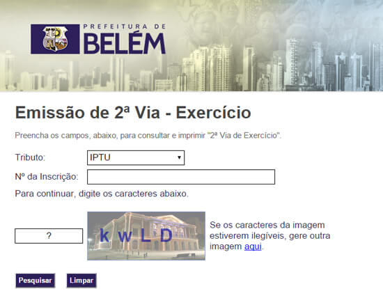 Consulta IPTU Belém PA 2025