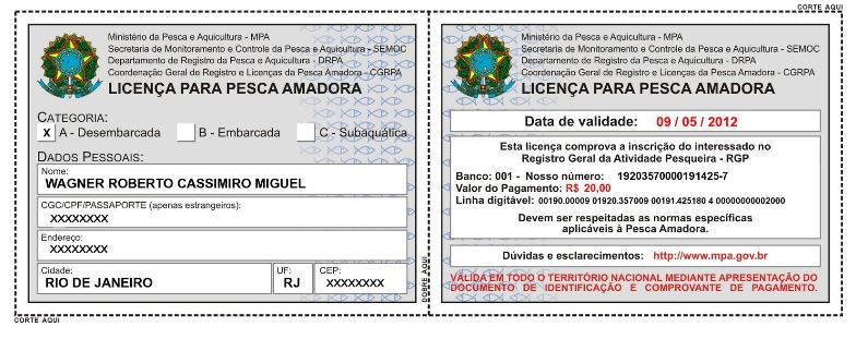 Licença para Pesca