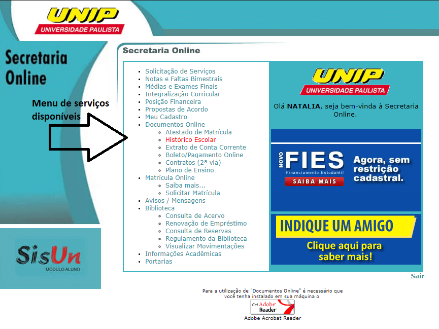 UNIP Secretaria Online