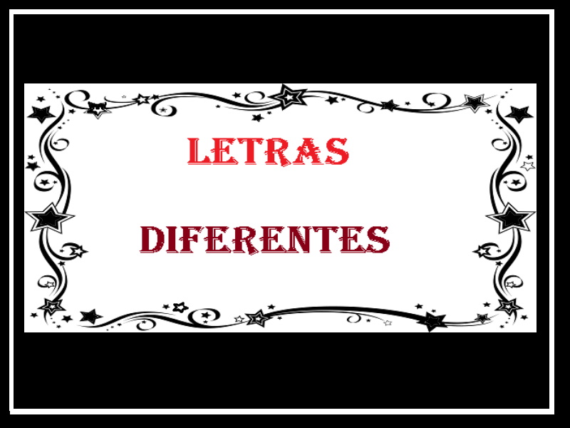 Letras Diferentes