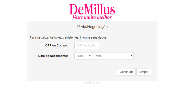 2ª Via Boleto Demillus